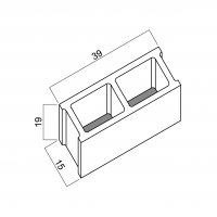 BLOQUE 39x19x15 TAPADO BLOQUE 39x19x15 TAPADO