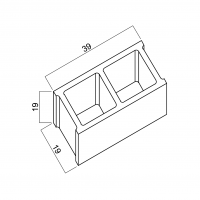BLOQUE 39x19x19 LIGERO BLOQUE 39x19x19 LIGERO