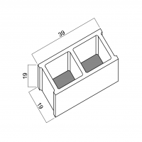 BLOQUE 39x19x19 TAPADO BLOQUE 39x19x19 TAPADO